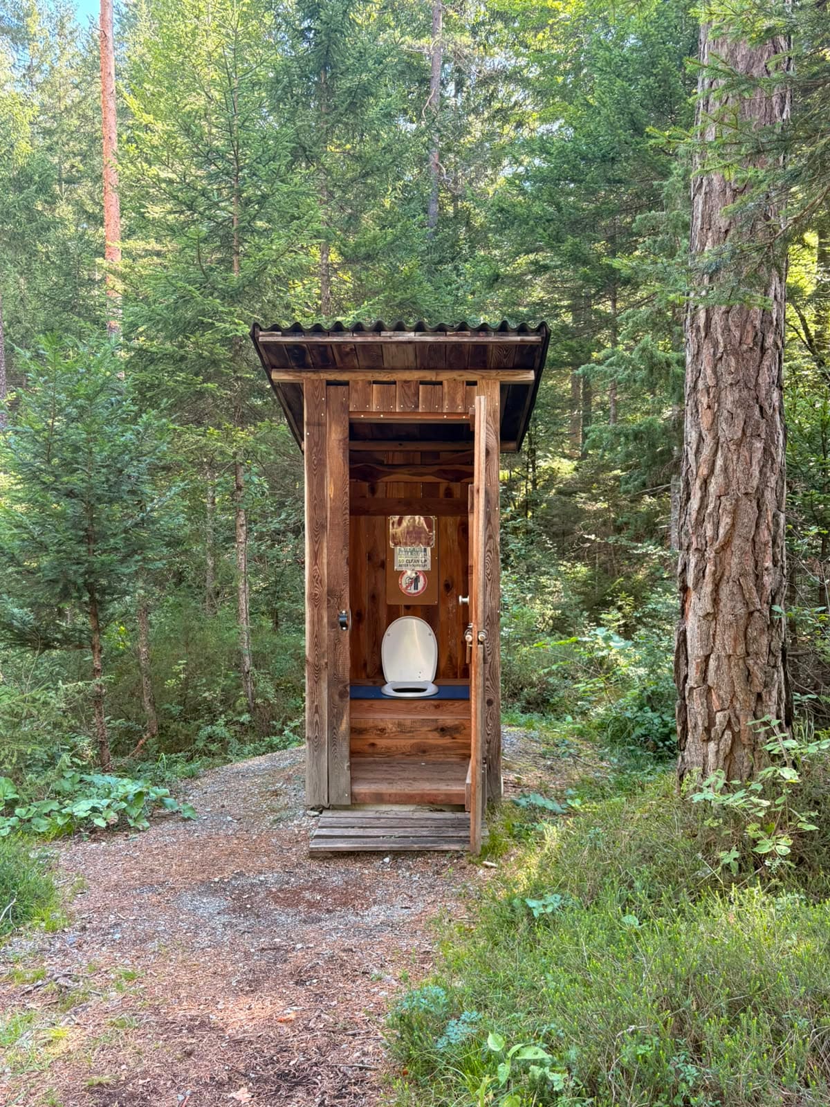 Ein Plumpsklo mitten im Wald in Österreich